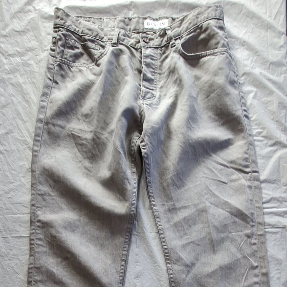 Gustin #102 Italy Linen 5 Pocket Men's Jeans Pants 36"(34")/27" Cotton